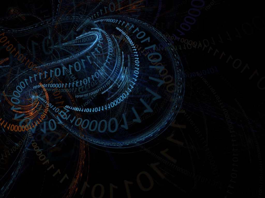 Узоры из цифрового кода на черном фоне абстракция 