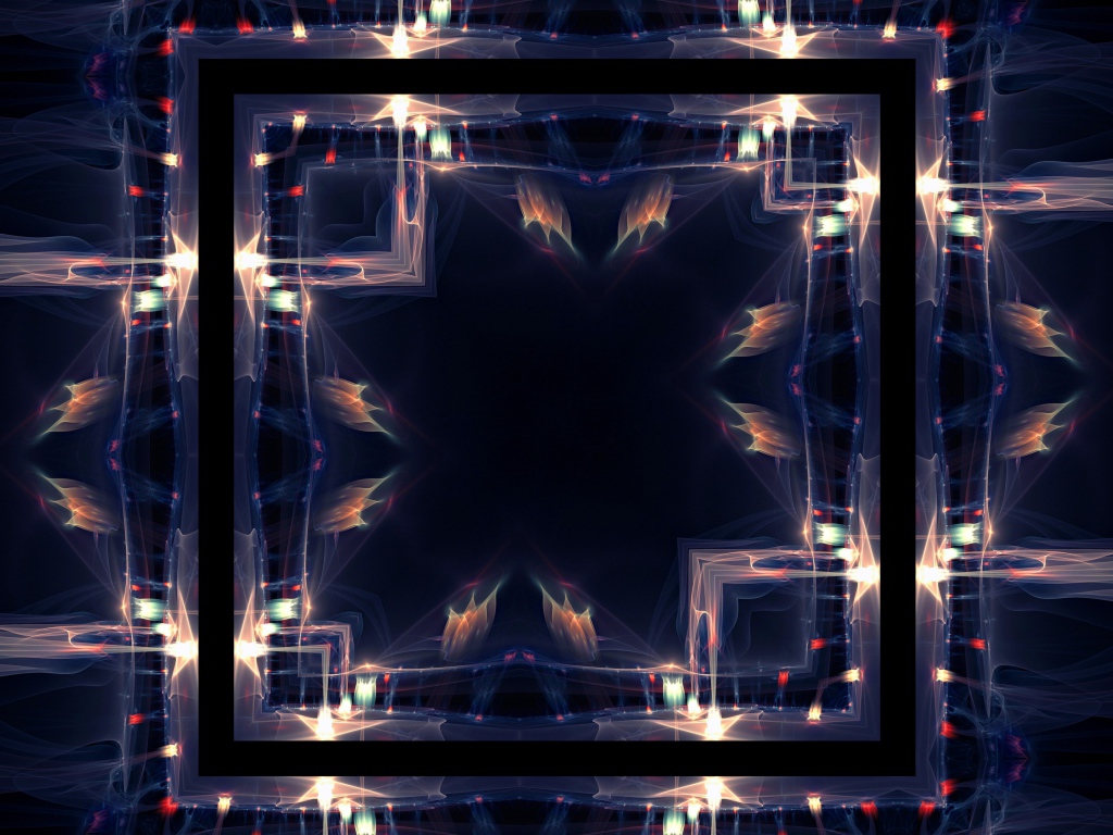 Квадрат с яркими волнами, 3д графика