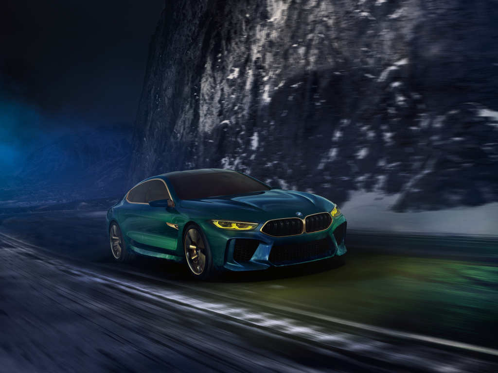 Зеленый автомобиль Bmw Concept M8 