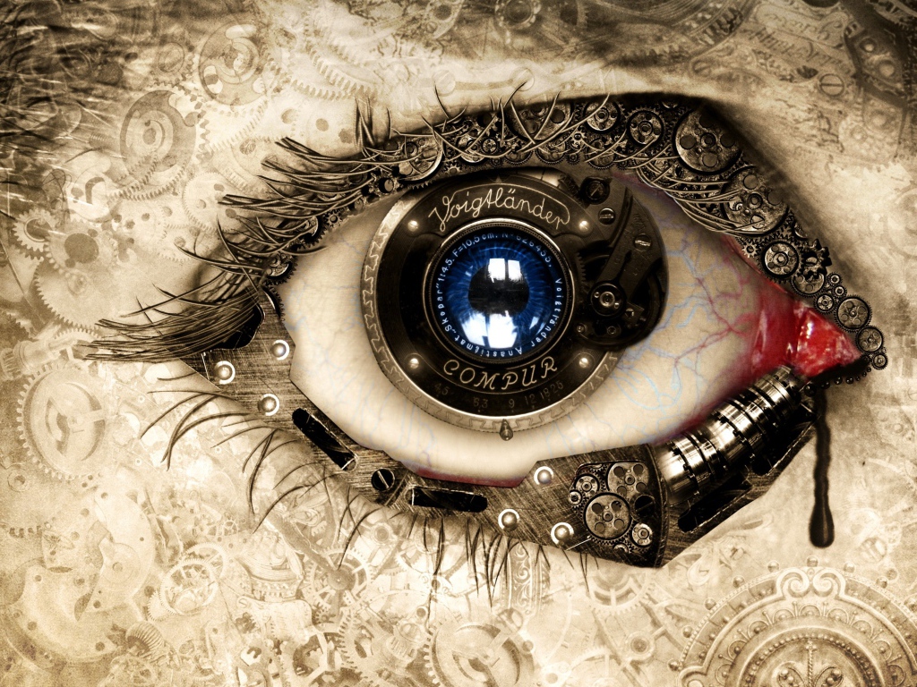 Глаз с механизмом часов