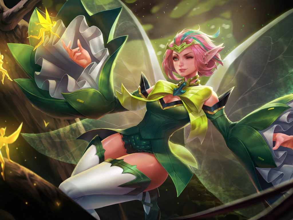 Девушка фея с крыльями, фэнтези