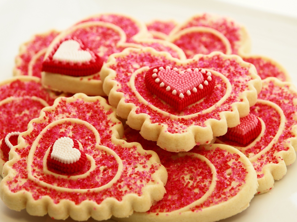 Аппетитное печенье в форме сердечек