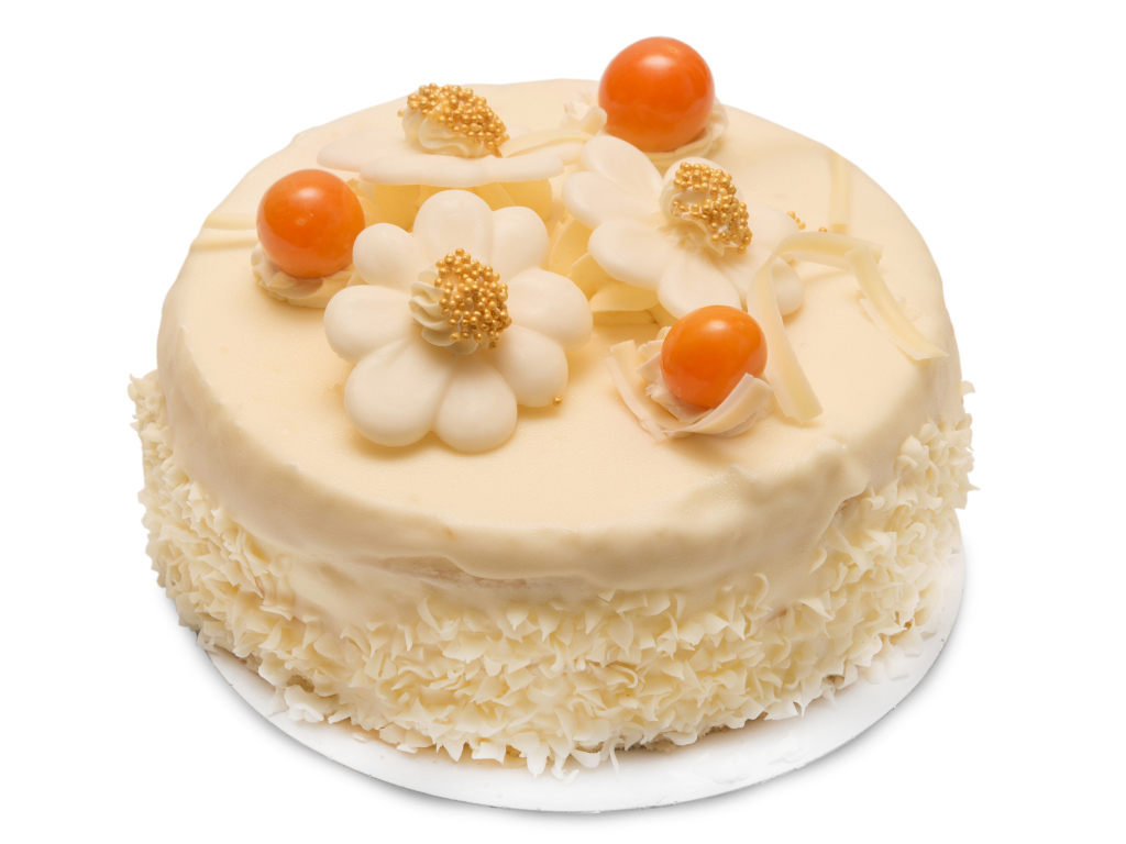 Красивый праздничный торт с белым шоколадом