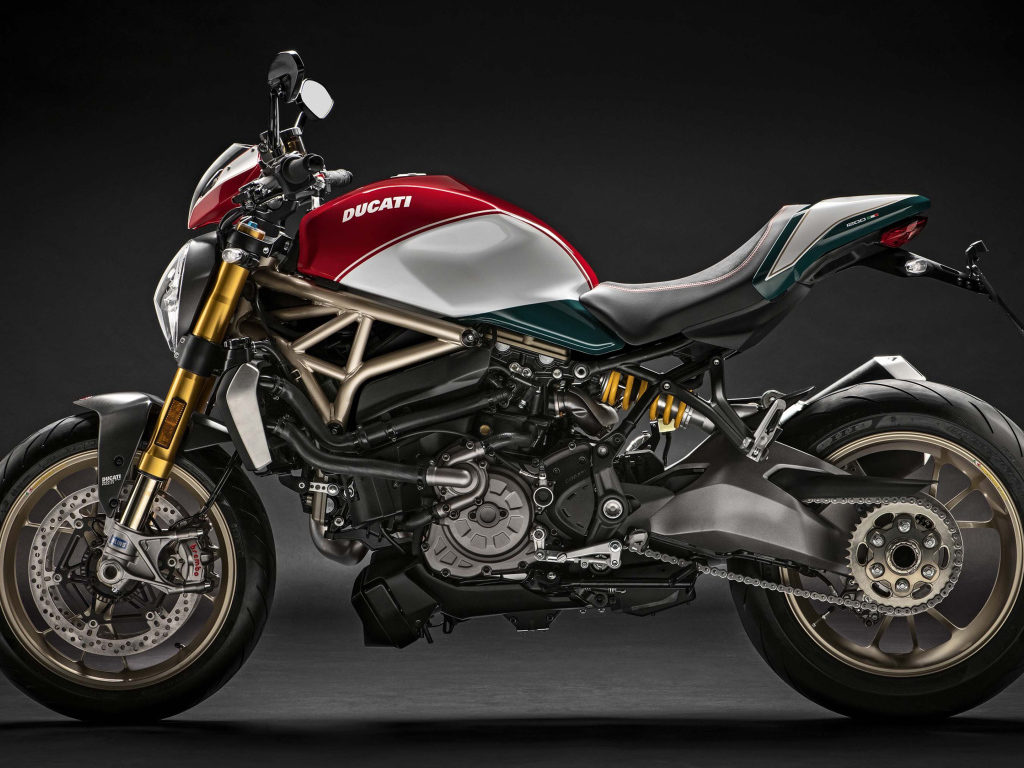 Мотоцикл Ducati Monster 1200, 2018 вид сбоку
