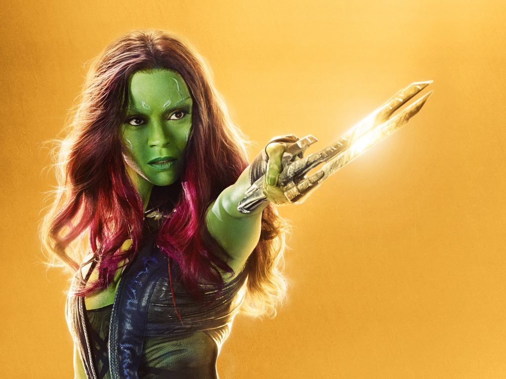 Гамора, персонаж фантастического фильма Мстители: Война бесконечности