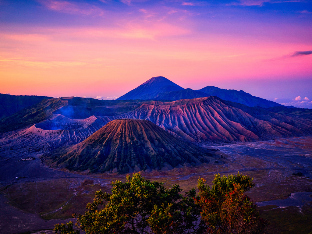 Вид на вулкан Бромо, Индонезия