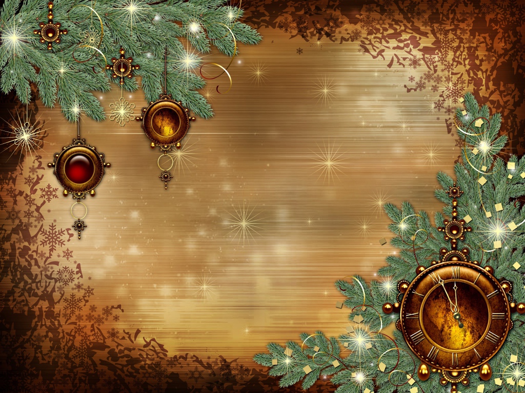 Красивый шаблон поздравительной открытки на Новый год 2019