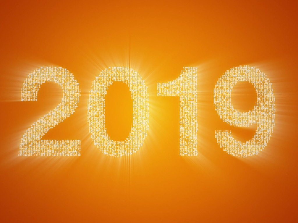 Figures 2019 on an orange background