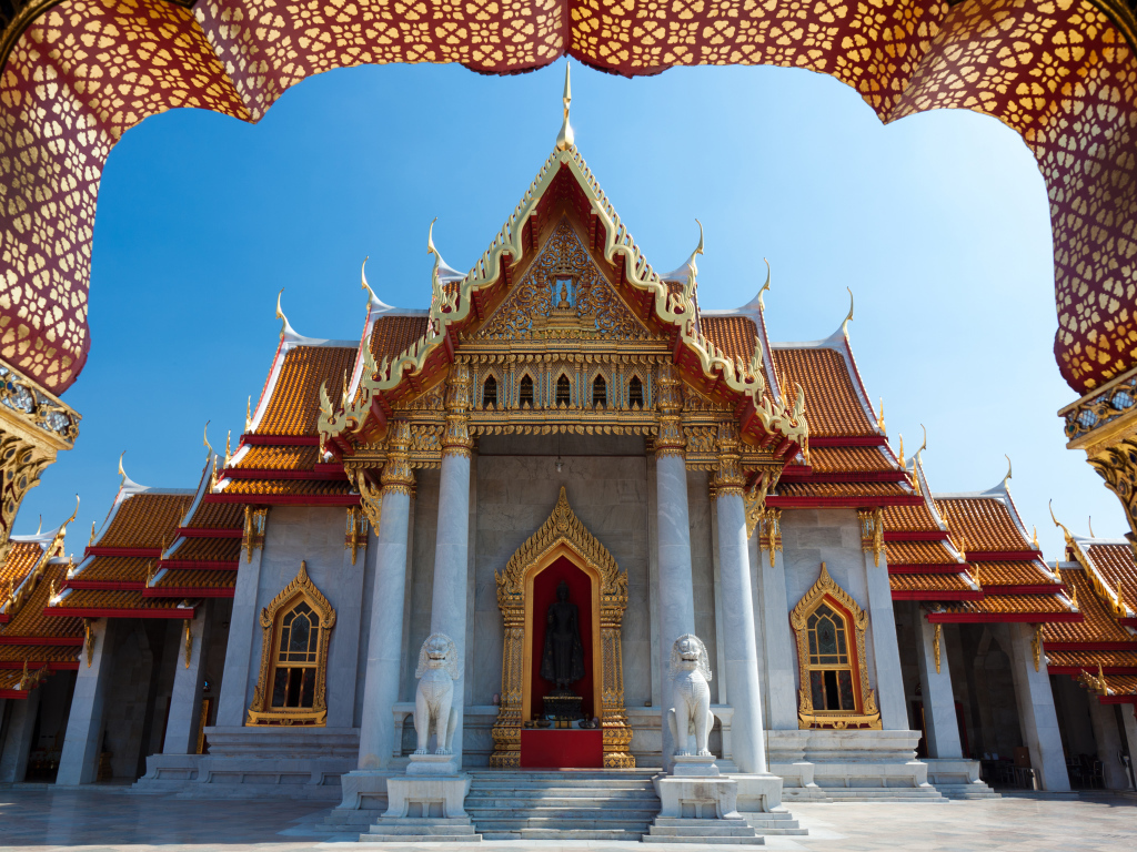 Красивый храм в Бангкоке, Таиланд 