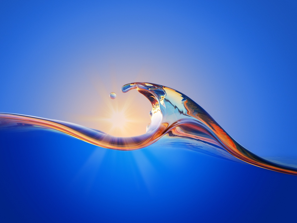 Абстрактная волна на голубом фоне