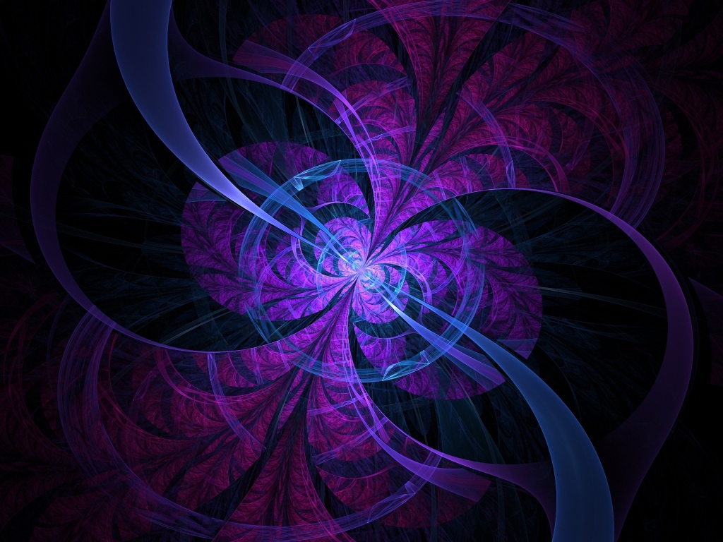 Яркий неоновый абстрактный цветок 