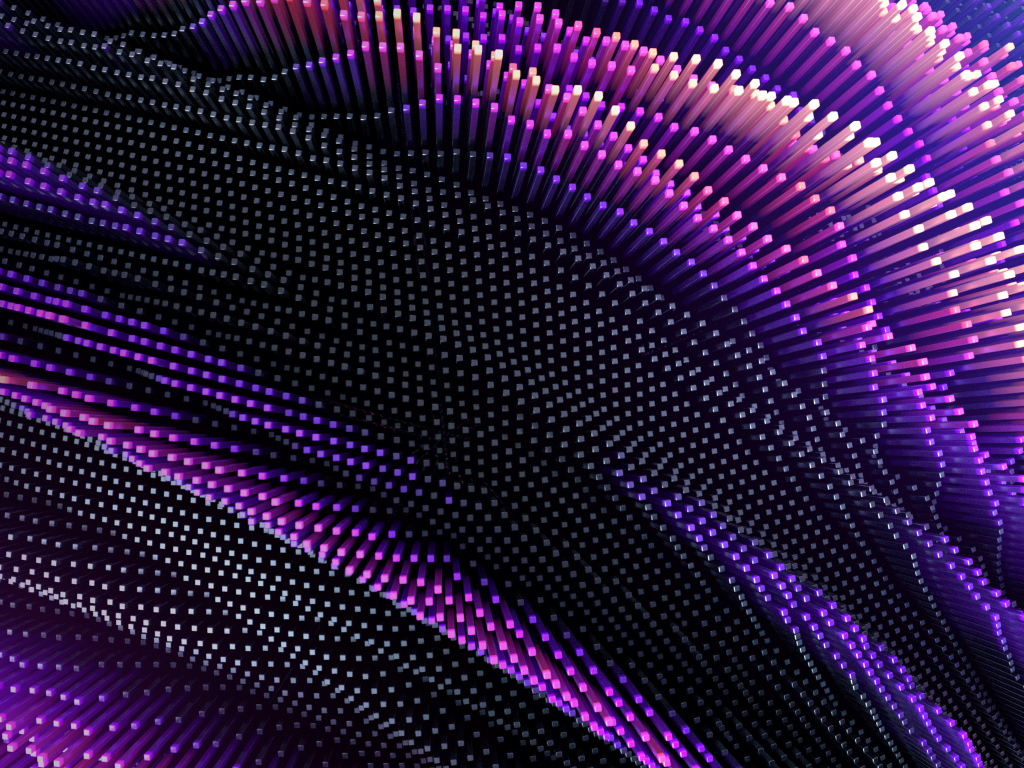 Сиреневые неоновые абстрактные линии 