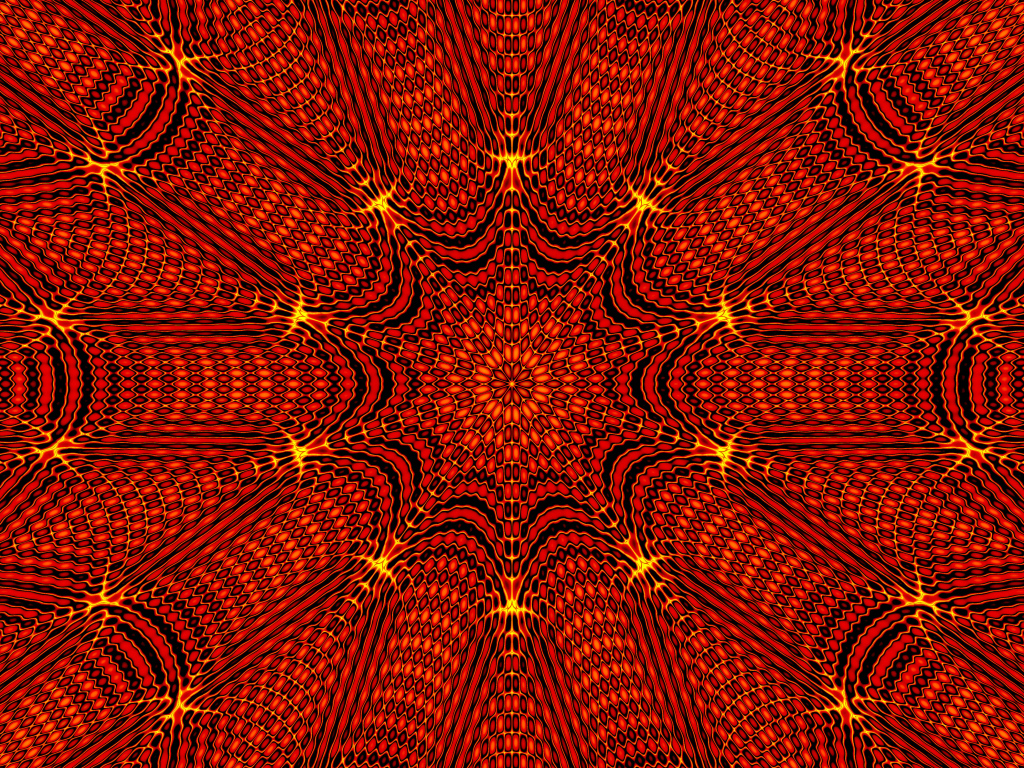 Красивый яркий оранжевый абстрактный рисунок калейдоскоп