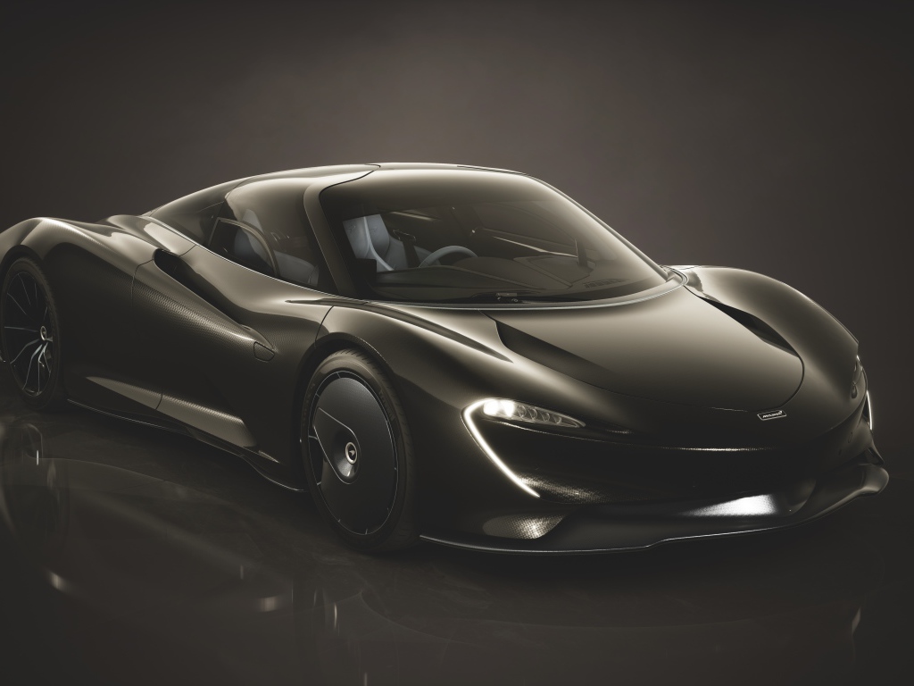 Черный автомобиль  Speedtail Stratosphere 2019 года