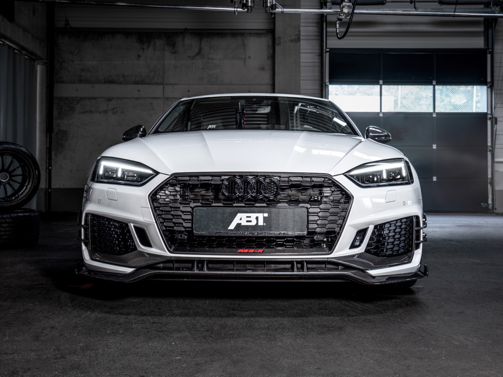 White Audi RS 5-R Sportback 2019 Front View