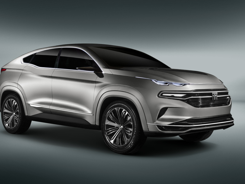 Внедорожник Fiat Fastback, 2018 года на сером фоне