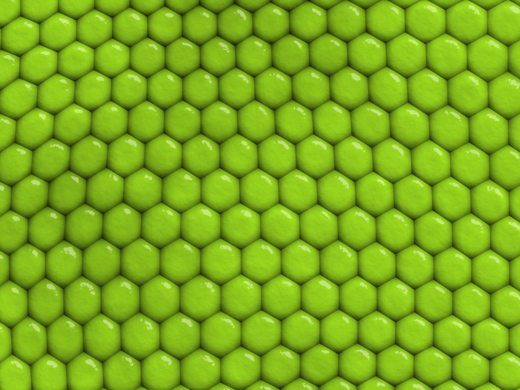 Зеленый фон соты крупным планом