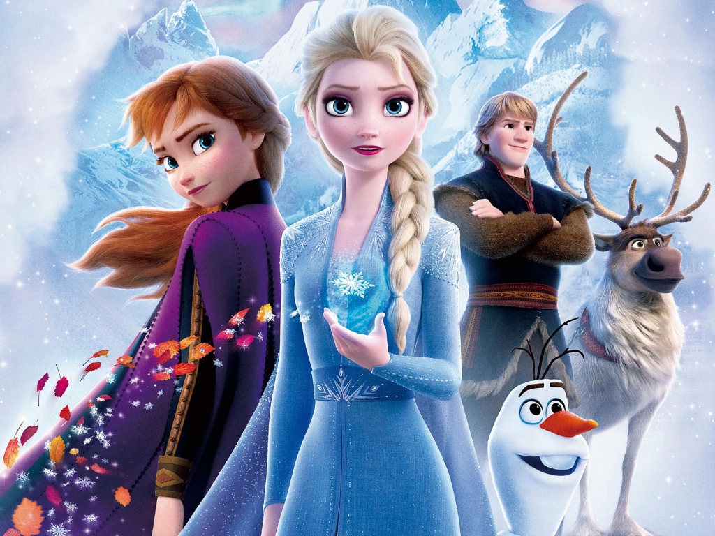 Красивый постер нового мультфильма Холодное сердце 2