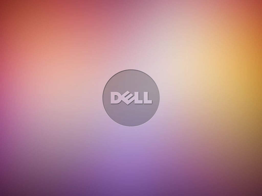 Значок Dell на сиреневом фоне