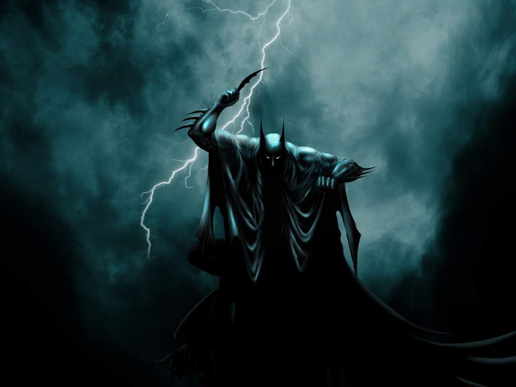 Темный рыцарь с молнией, рисунок