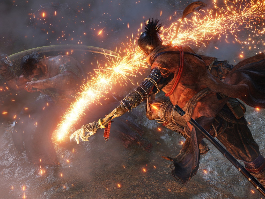 Персонаж компьютерной игры Sekiro. Shadows Die Twice, 2019 года