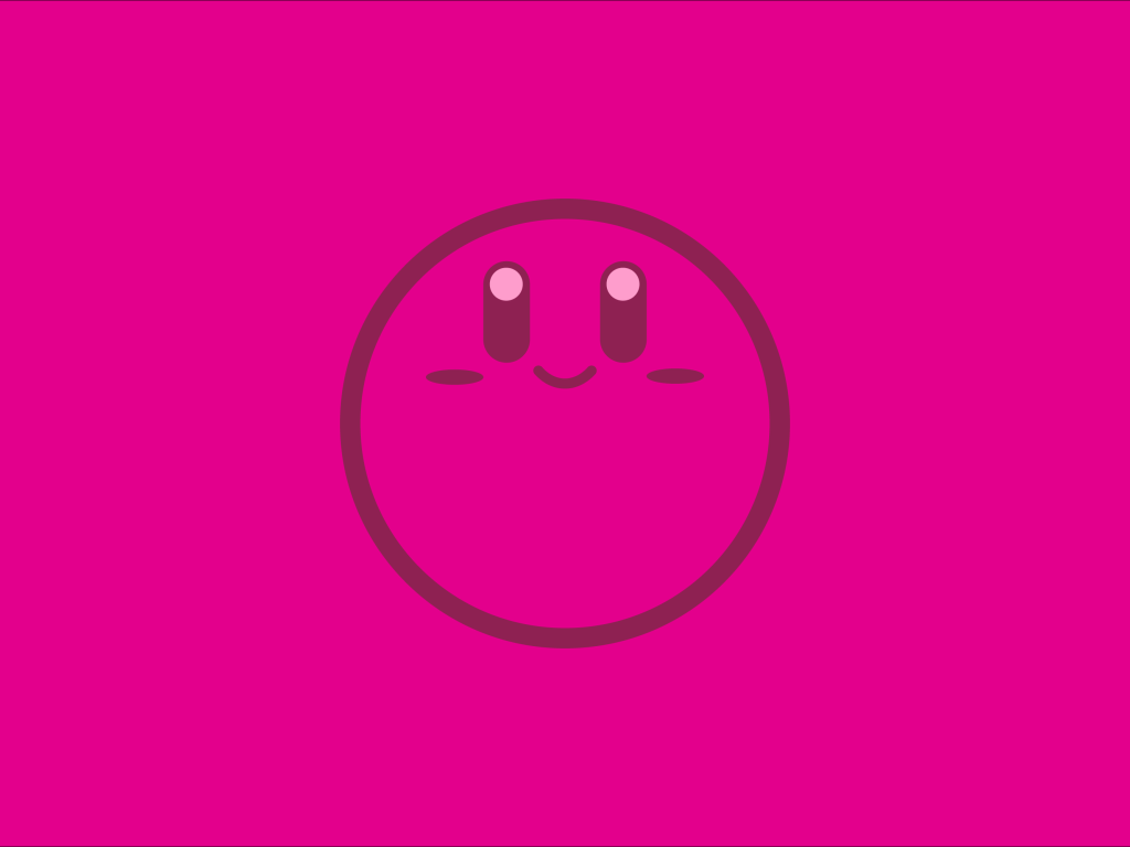 Компьютерная игра Kirby логотип на розовом фоне