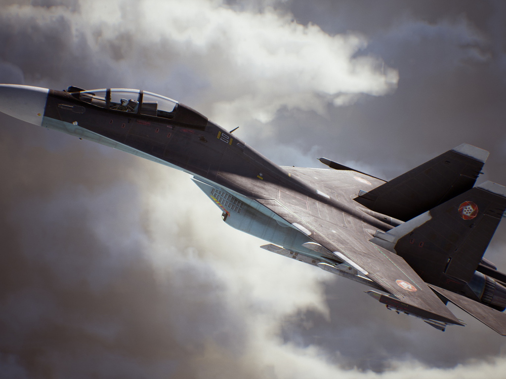 Истребитель из компьютерной игры Ace Combat 7: Skies Unknown, 2019