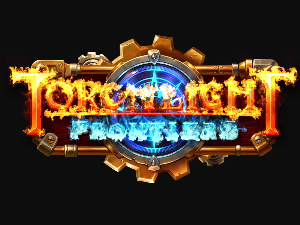 Постер компьютерной игры Torchlight Frontiers на черном фоне