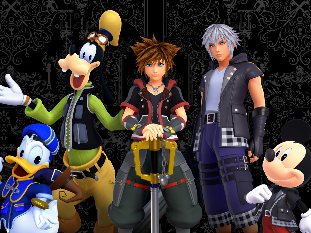 The main characters of the computer game Kingdom Hearts III, 2019