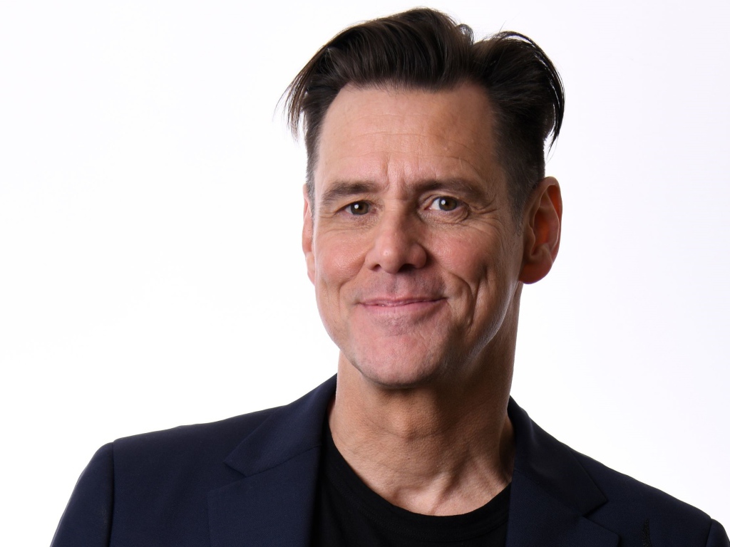 Популярный актер Джим Керри на белом фоне