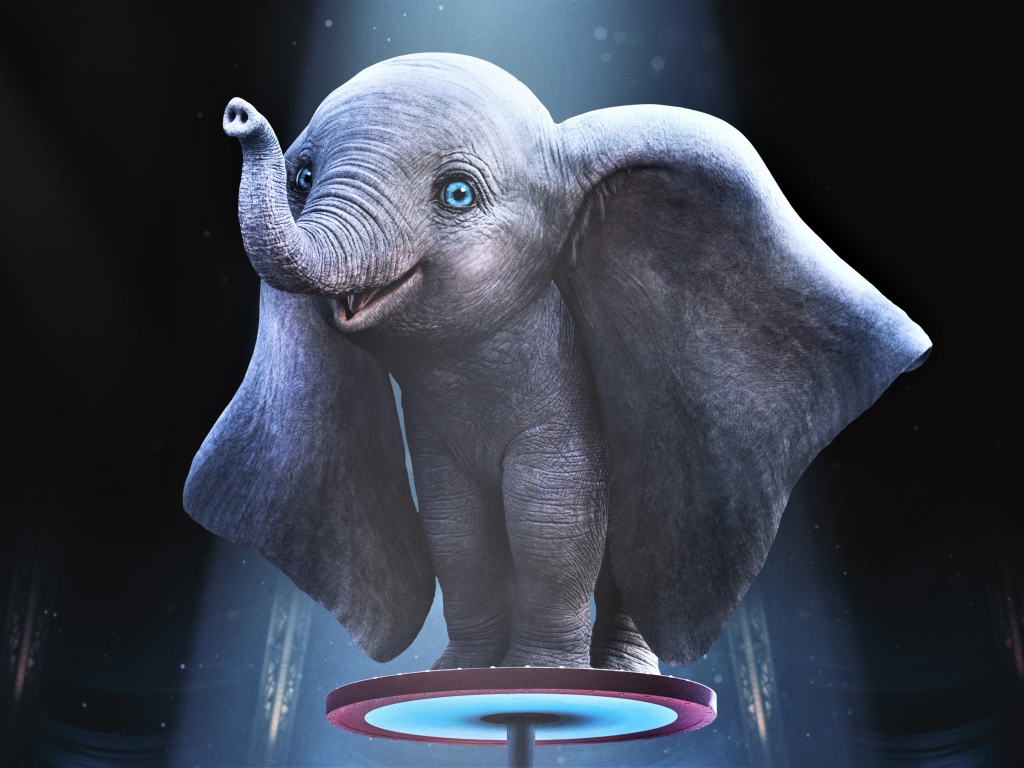 Слоненок из нового фильма Дамбо, 2019