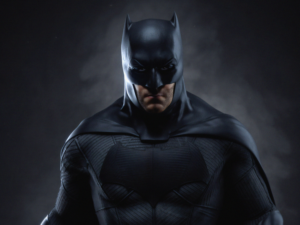 Бэтмен на черном фоне крупным планом