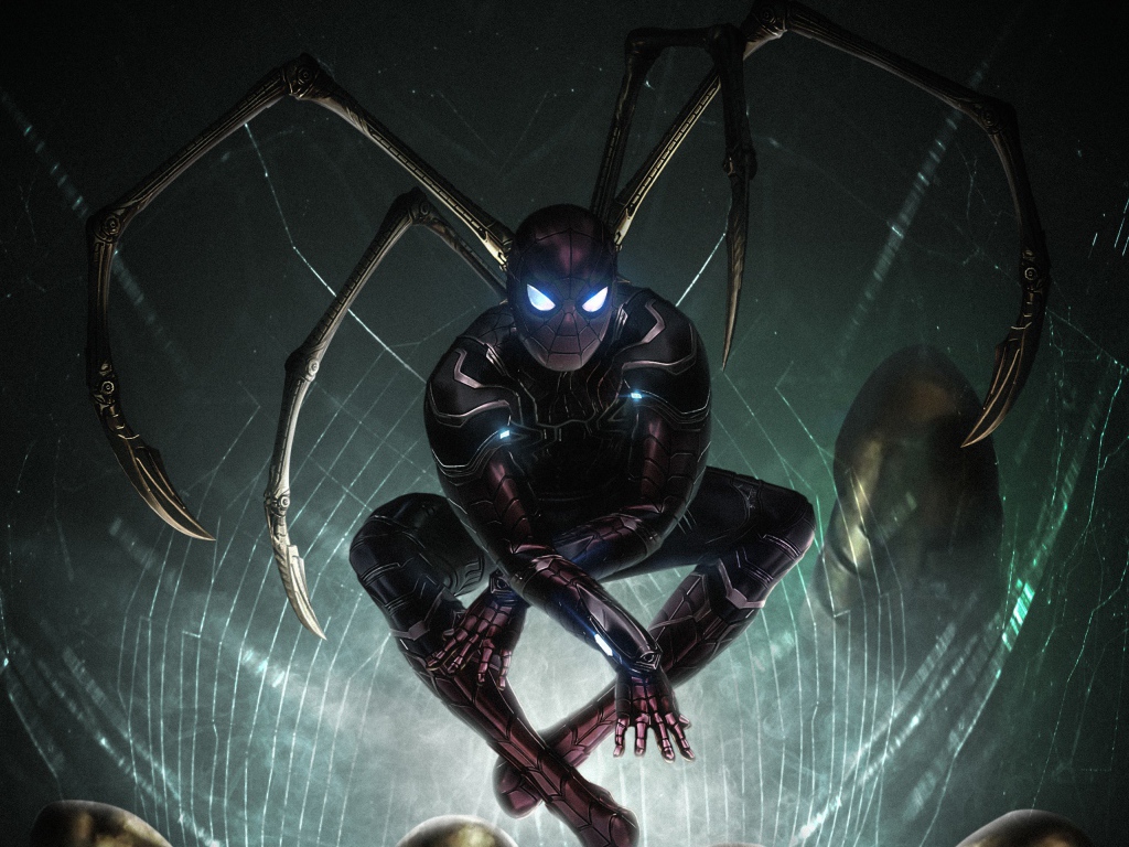 Персонаж Железный Паук крупным планом