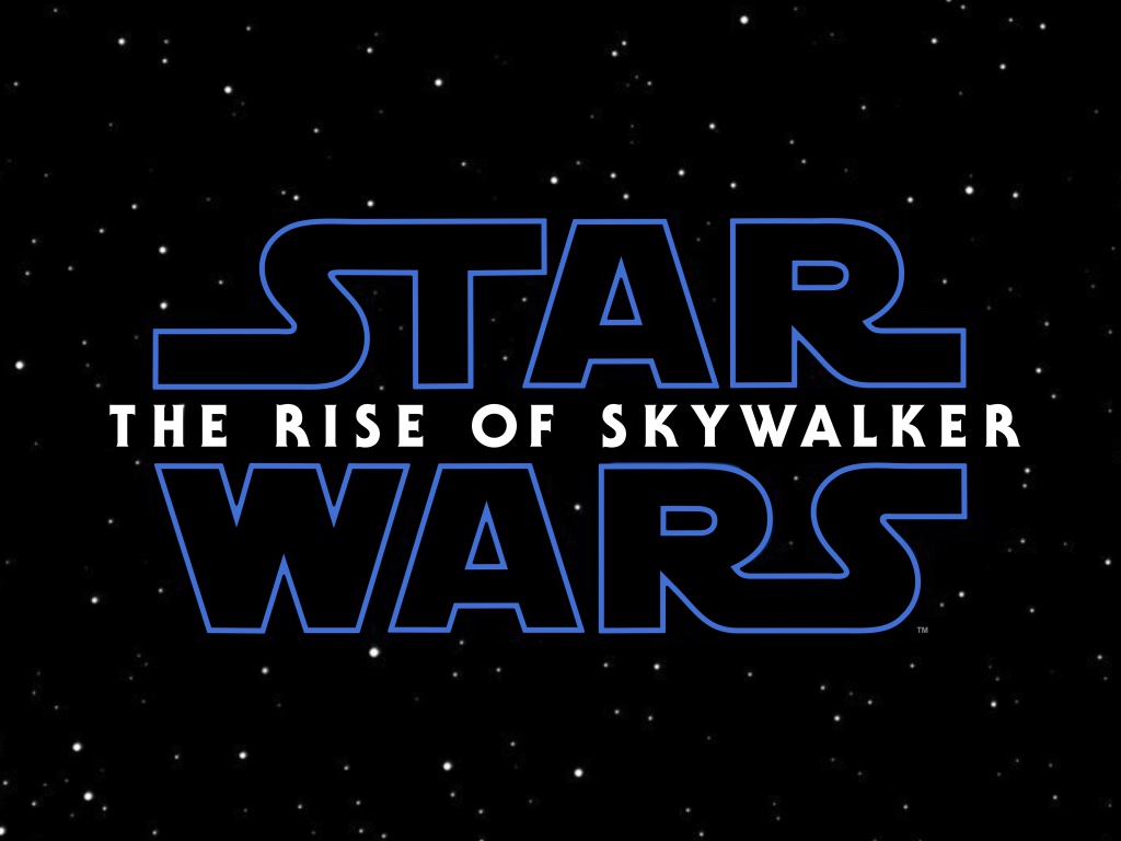 Логотип фильма Звёздные войны: Эпизод IX на черном фоне