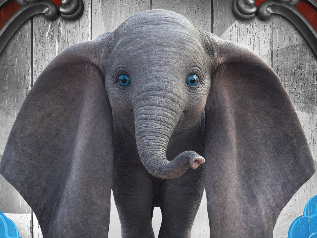 The elephant character in the film Dumbo, 2019