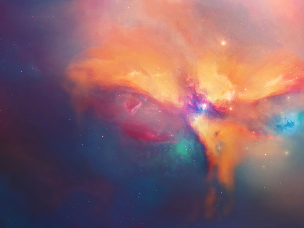 Туманность в звездной галактике