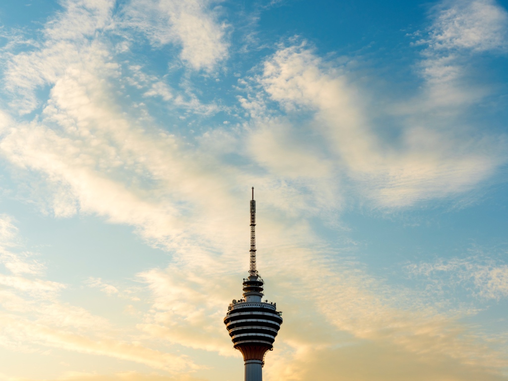 TV Tower Menara Kuala Lumpur against the sky, Malaysia
