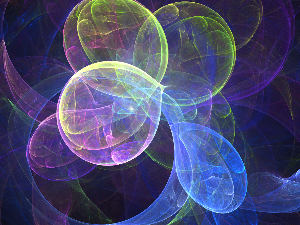 Красивые абстрактные неоновые шары 