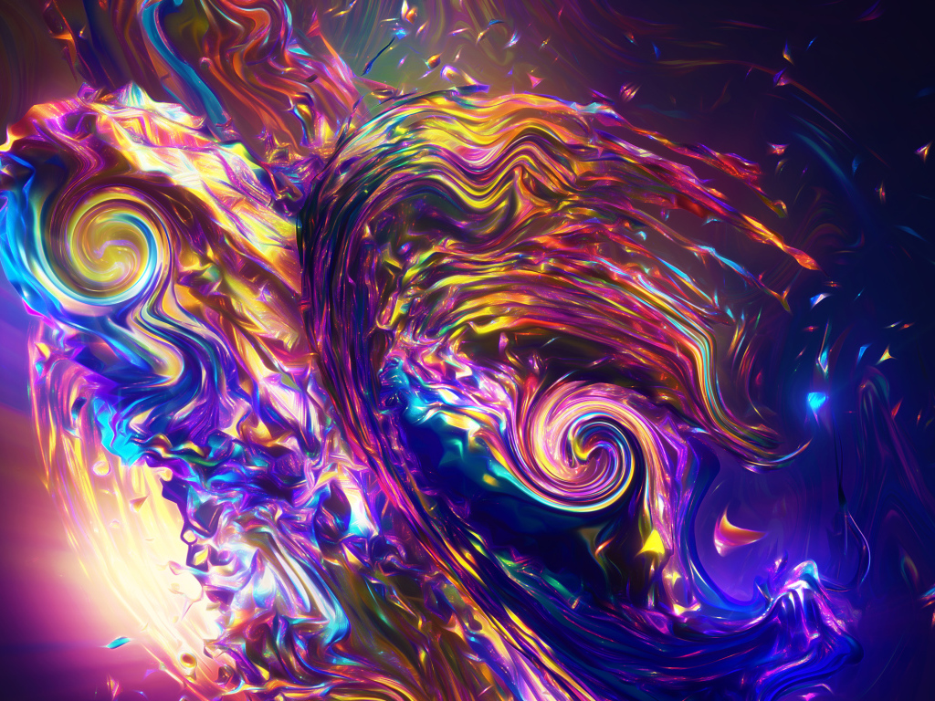 Яркий разноцветный абстрактный размытый рисунок 