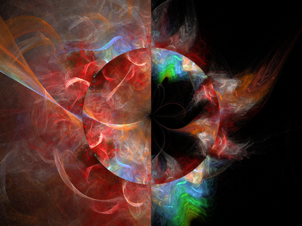 Круг с размытой краской на черном фоне