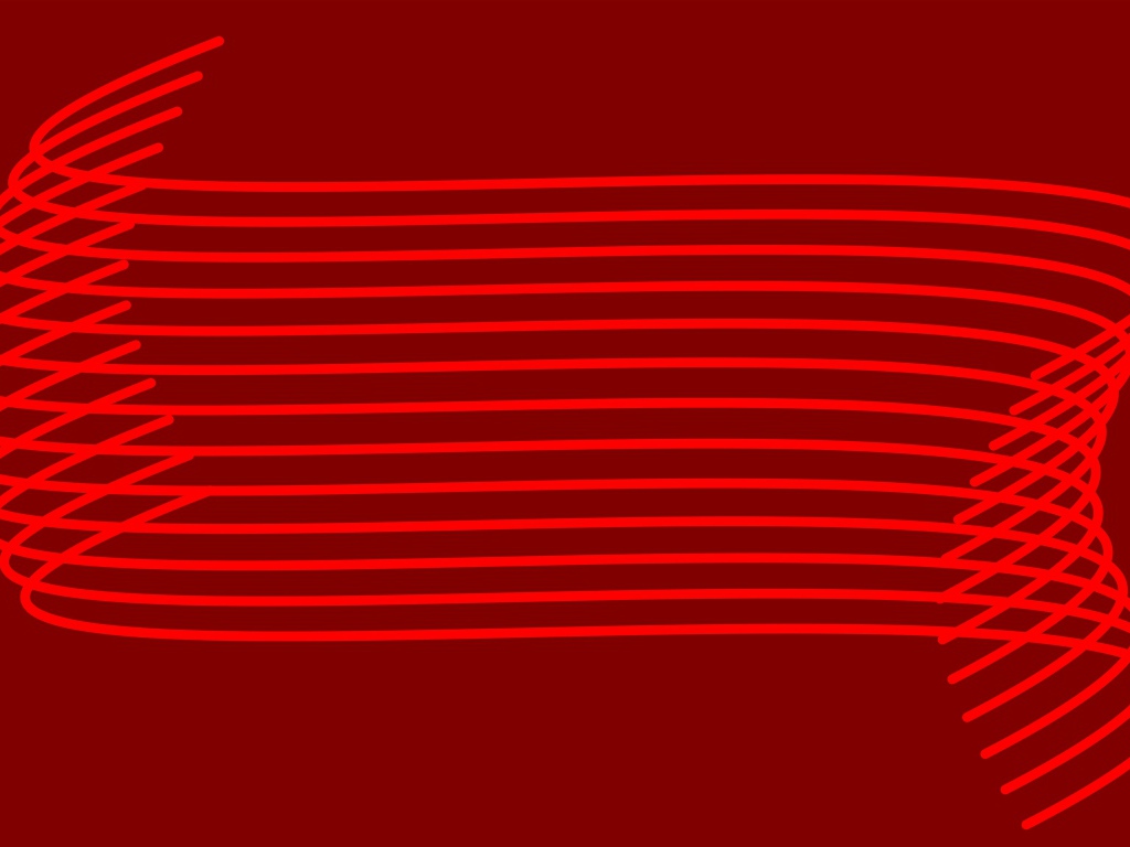 Алые абстрактные волны на красном фоне 