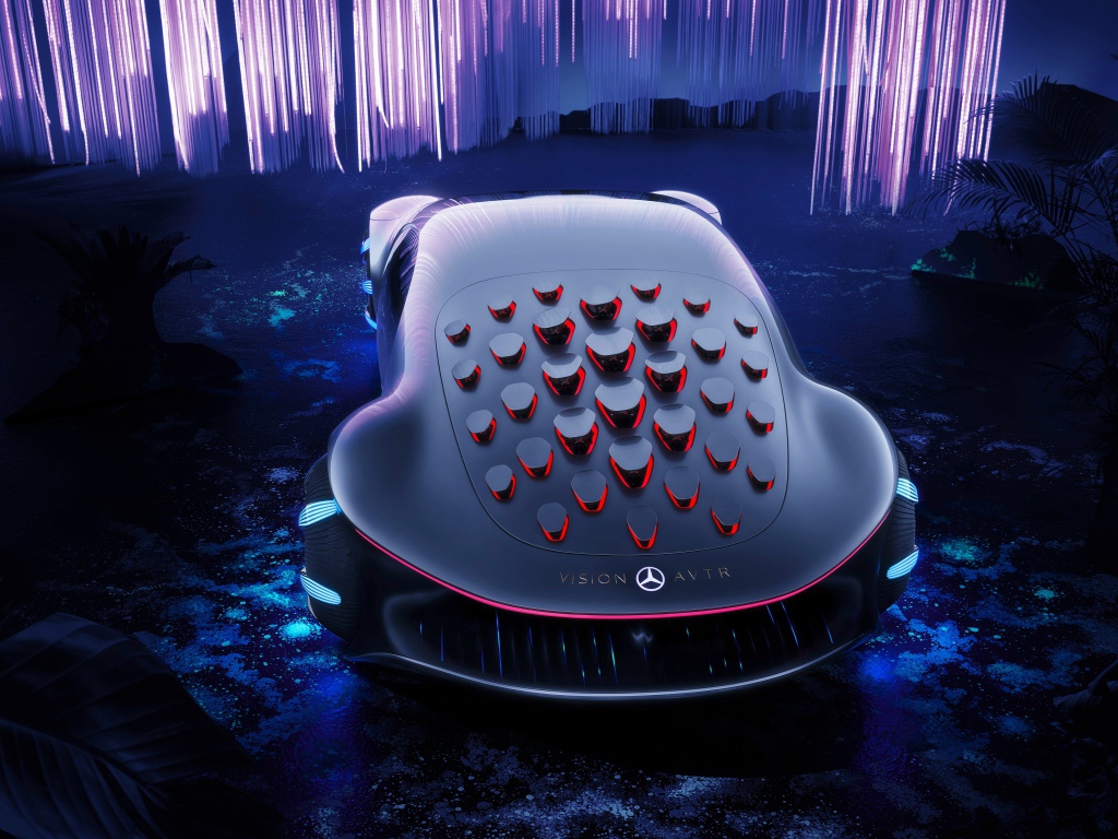 Автомобиль Mercedes-Benz VISION AVTR 2020 года вид сзади