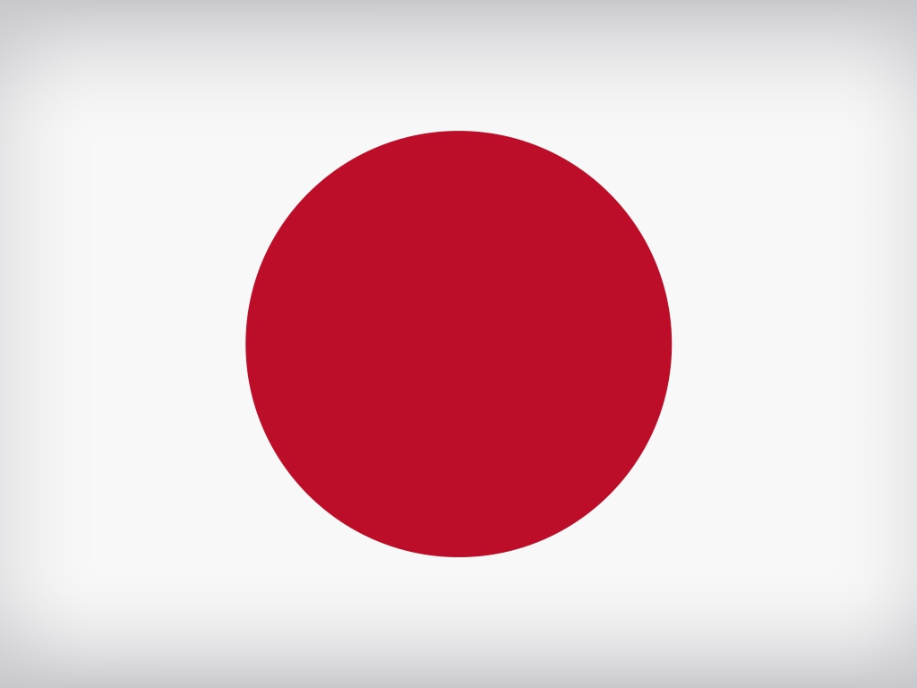 Красный круг на белом фоне, флаг Японии 