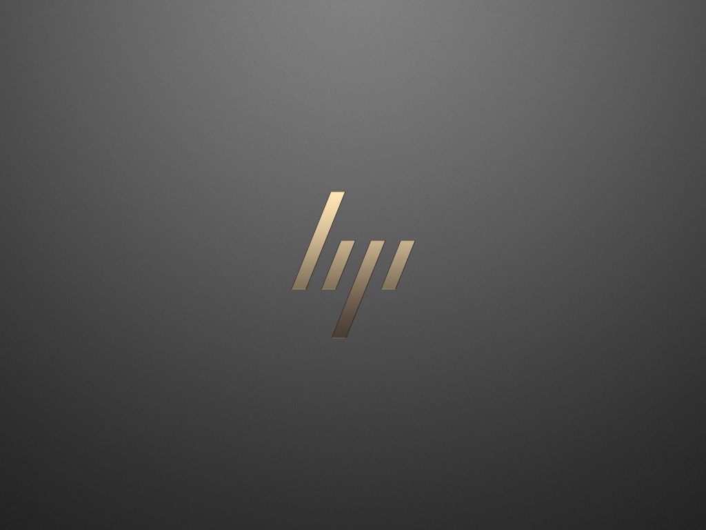 Значок hp на сером фоне