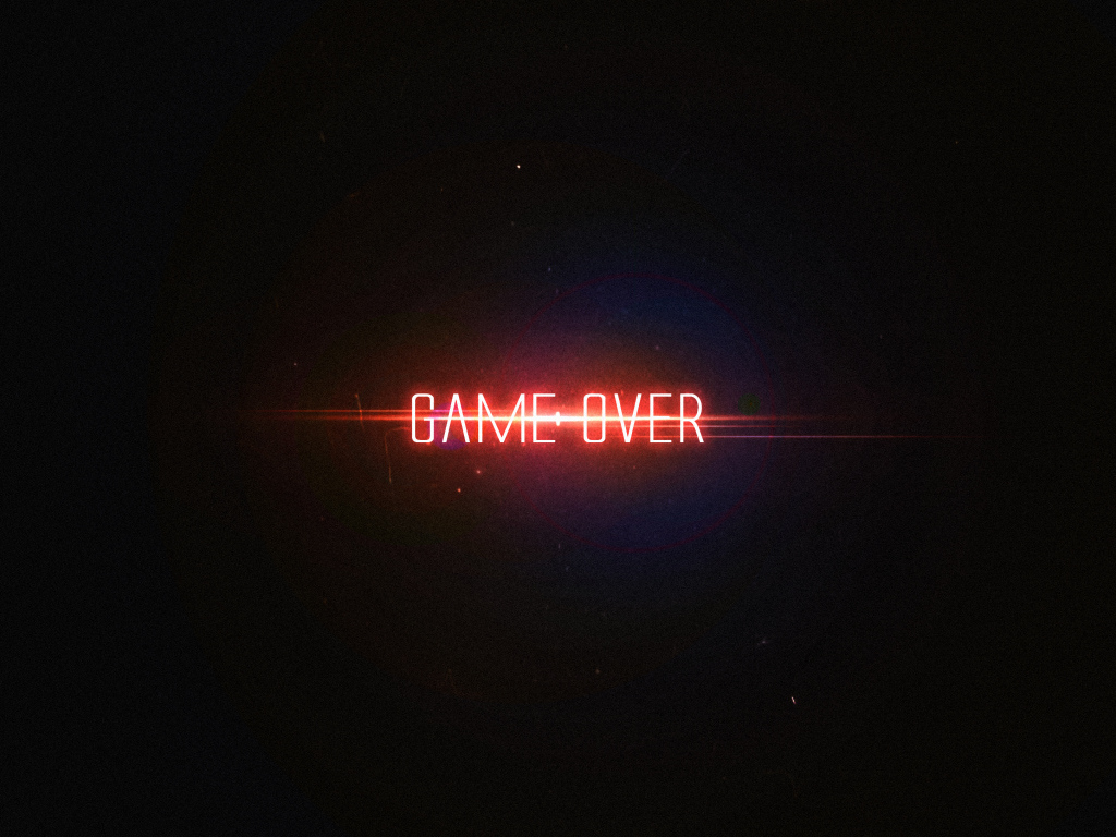 Надпись Game Over на черном фоне