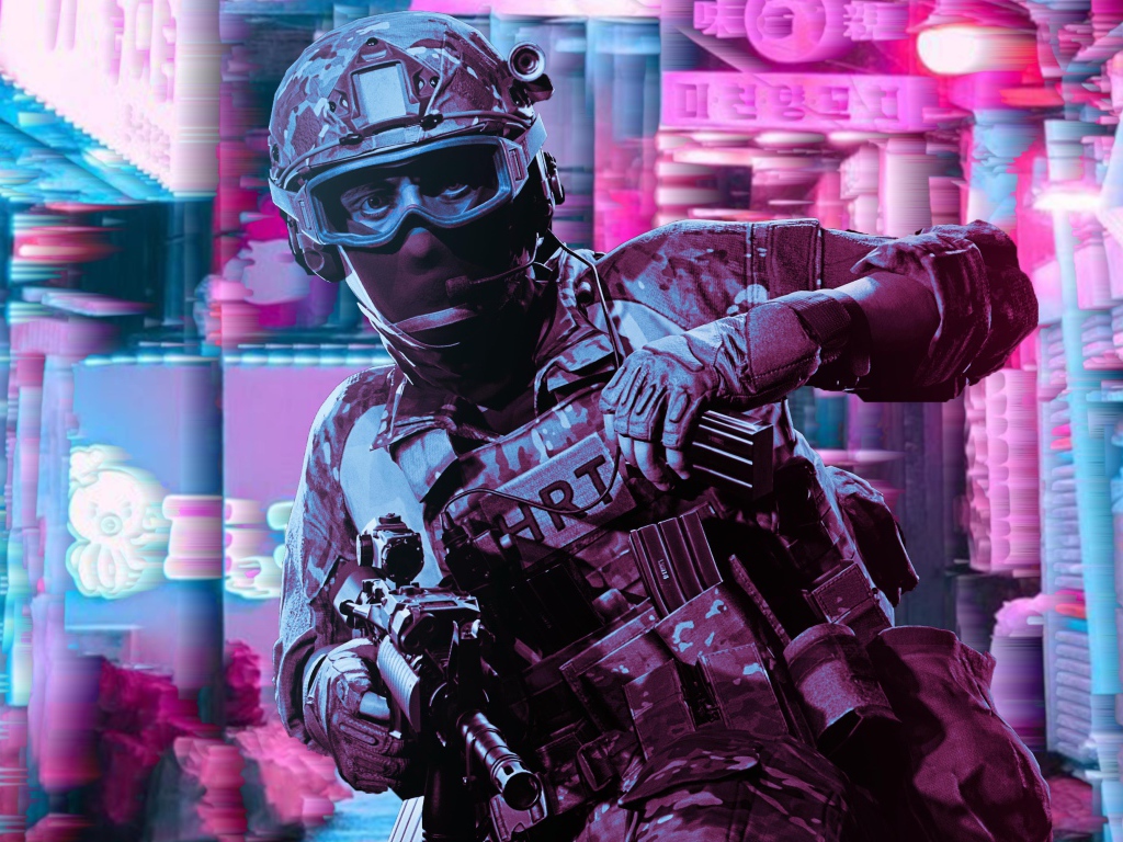 Солдат из компьютерной игры Ready Or Not