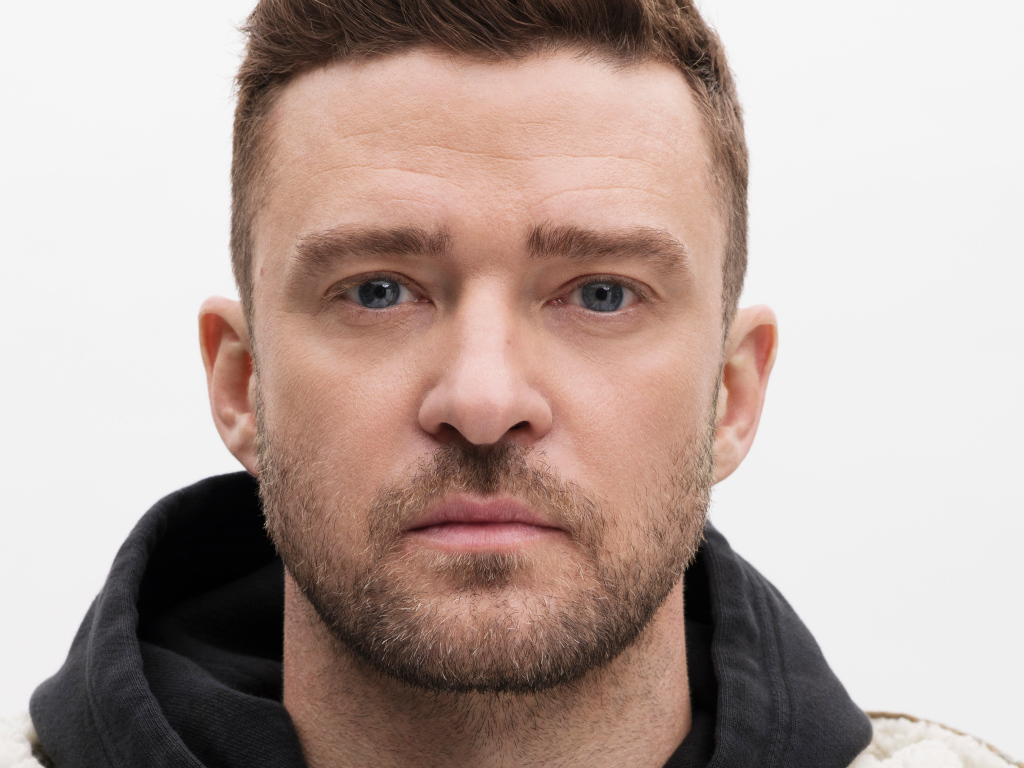 Handsome male actor and singer Justin Timberlake face close-up