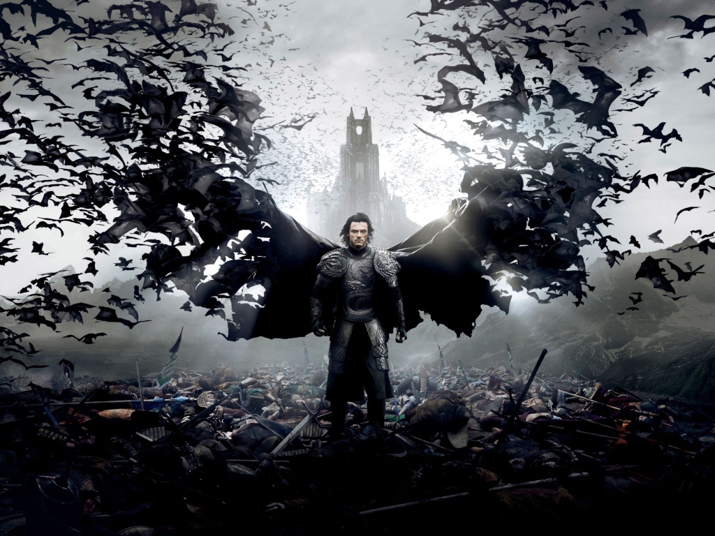 Мужчина Дракула на побоище 