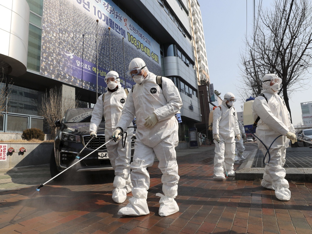 Обработка улиц от бактерий коронавируса