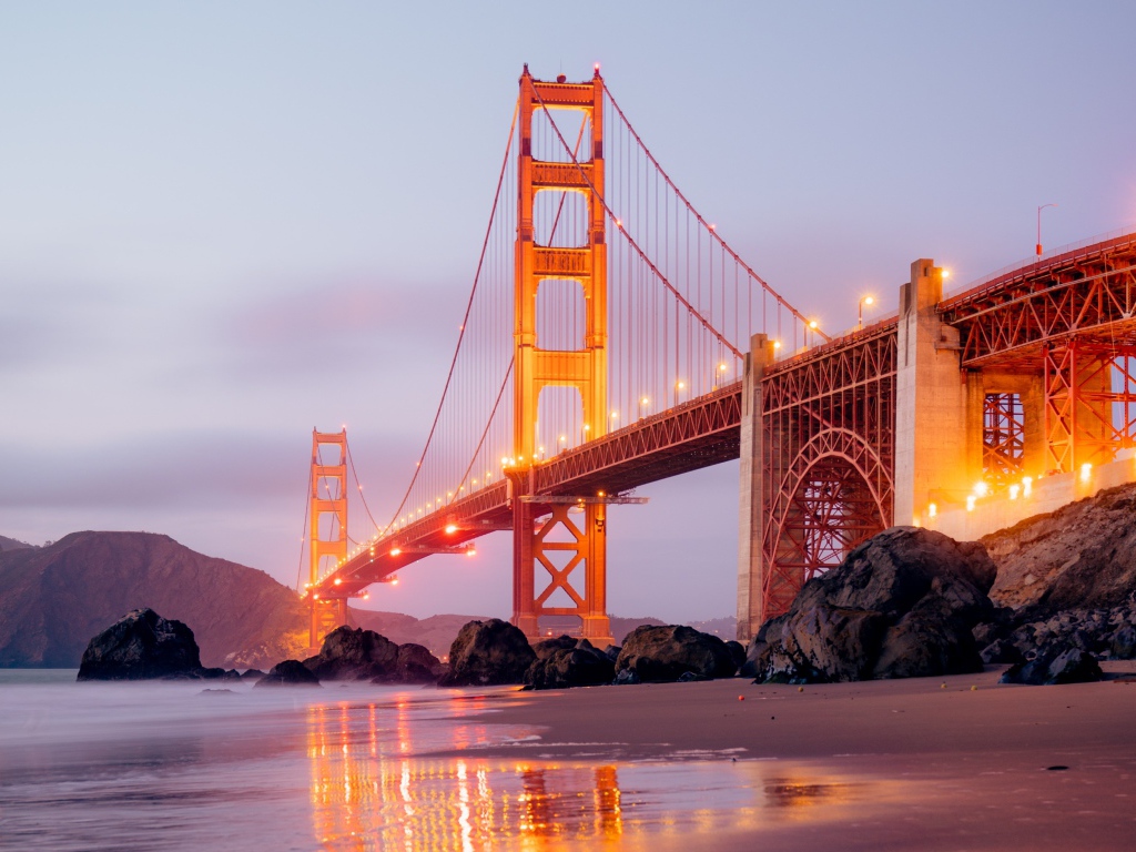 Golden Gate Bridge in the evening light